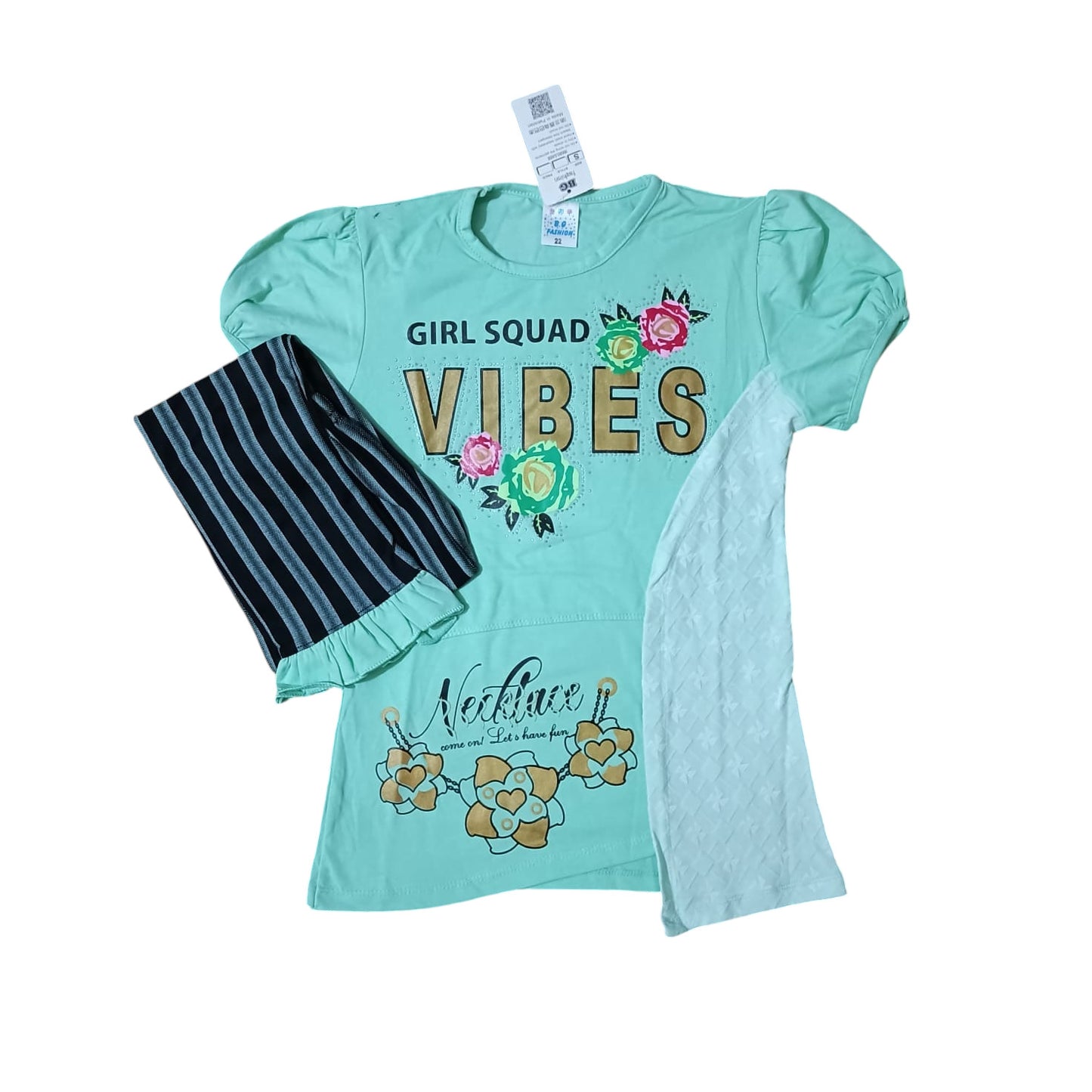 girls shirt trouser set
