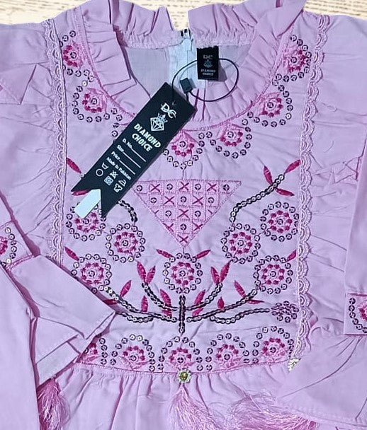 girls frock trouser set