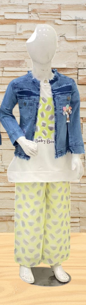 girls jacket shirt trouser set