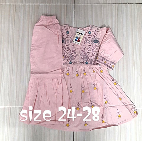 girls frock trouser set