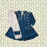 girls frock trouser set
