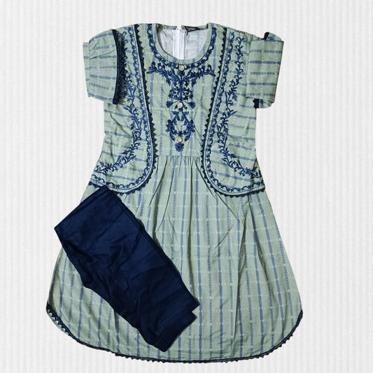 girls frock trouser set