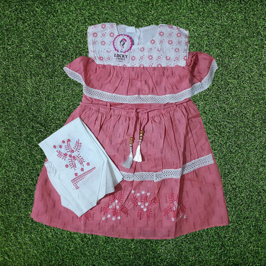 girls frock trouser set