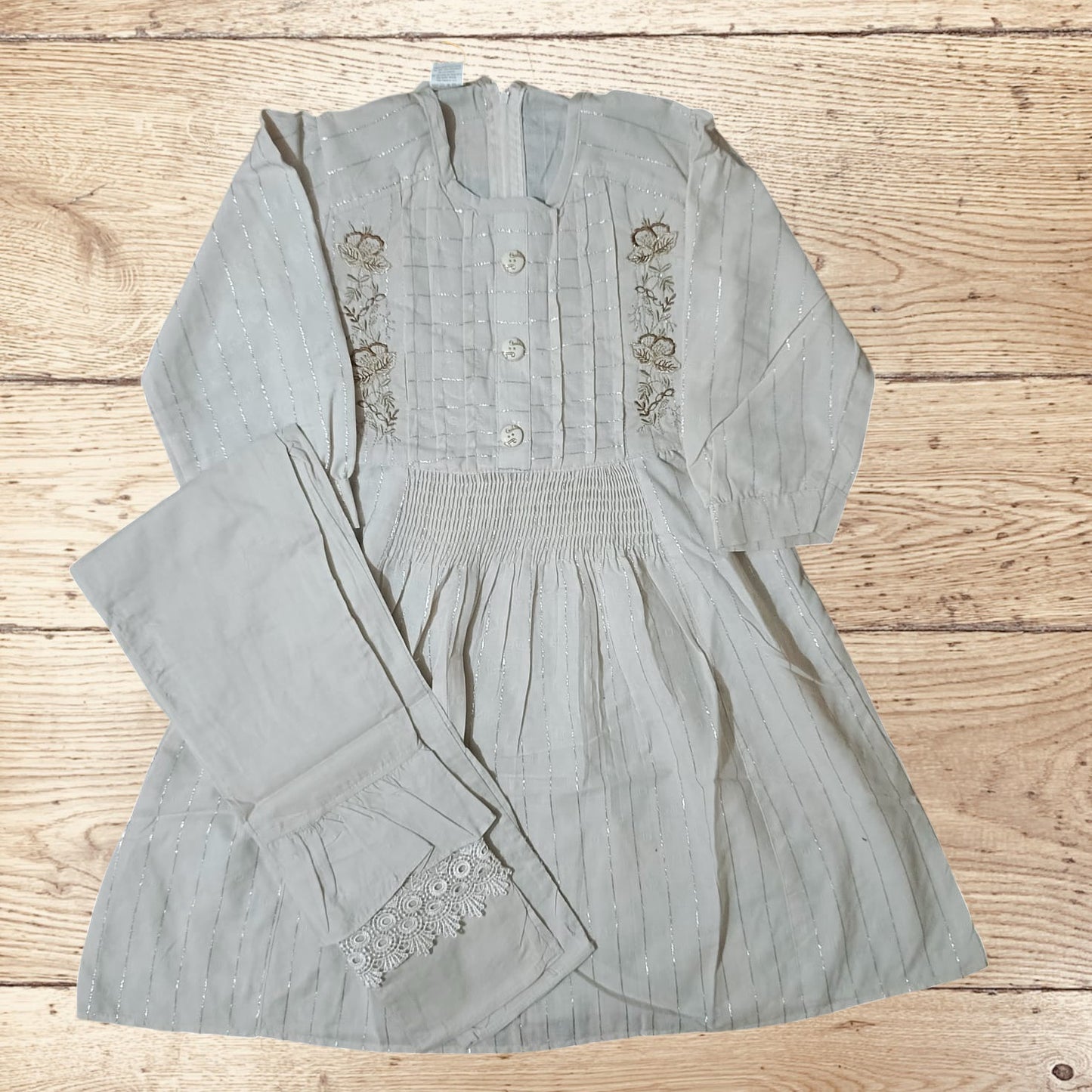 girls frock trouser set