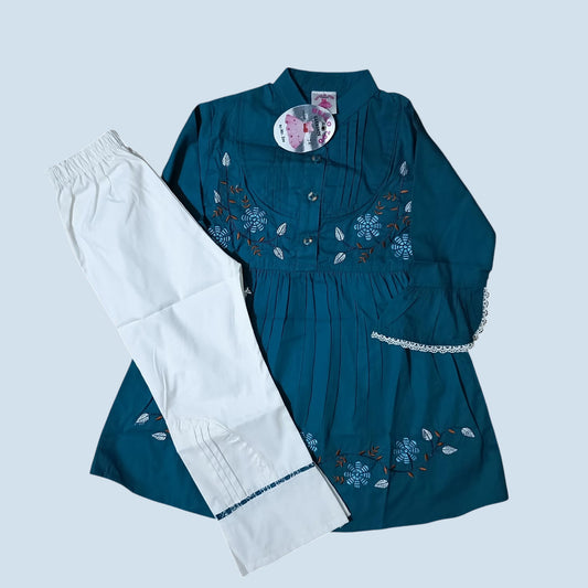 girls frock trouser set