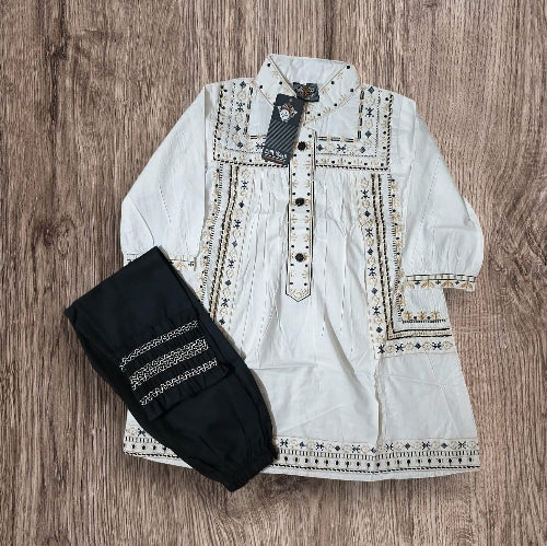 girls frock with trouser set