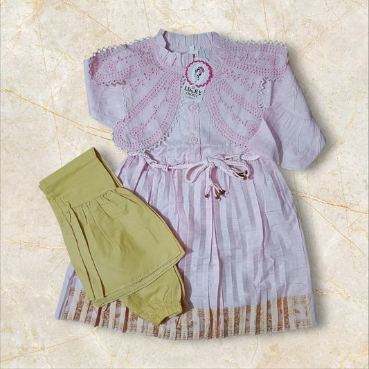 girls frock trouser set