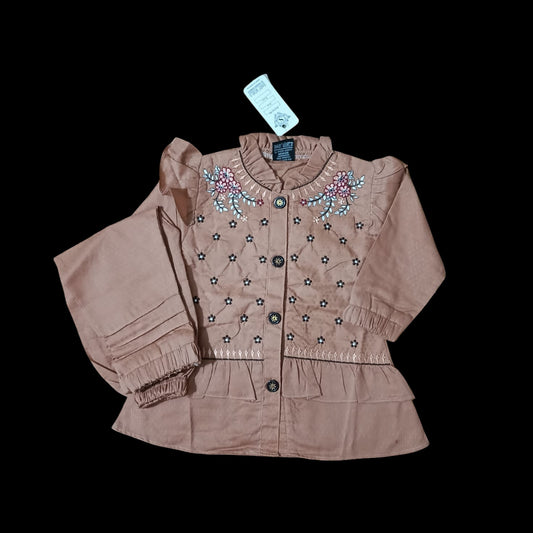 girls frock trouser set