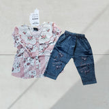 girls shirt capri set