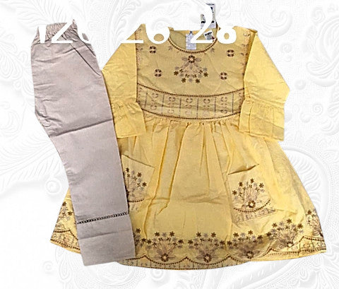 girls frock trouser set