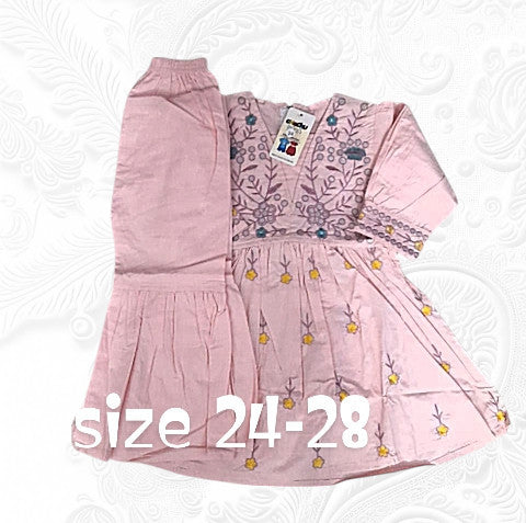 girls frock trouser set