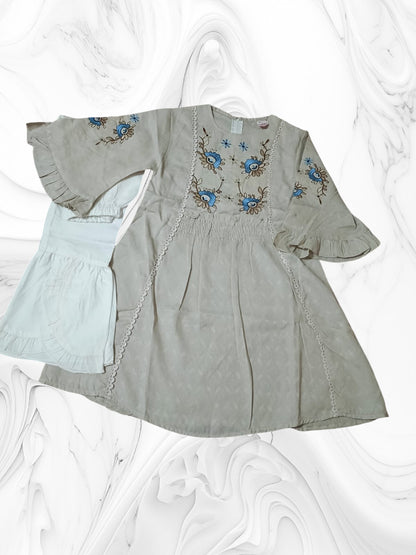 girls frock trouser set