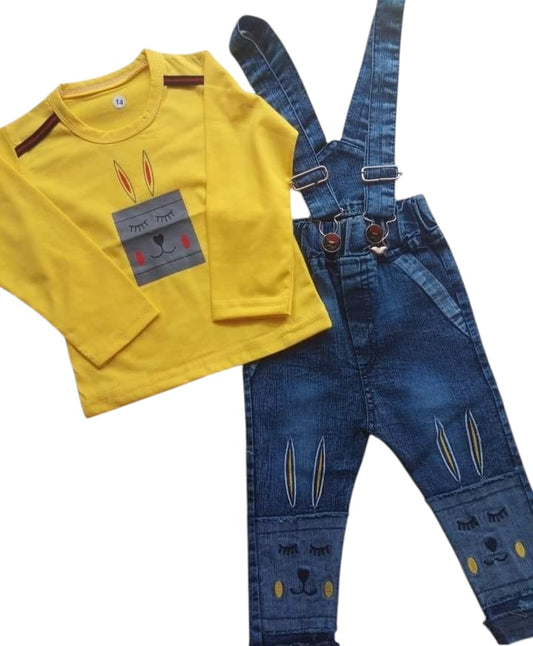 Girls romper shirt set