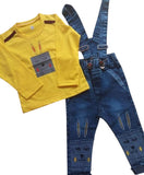 Girls romper shirt set
