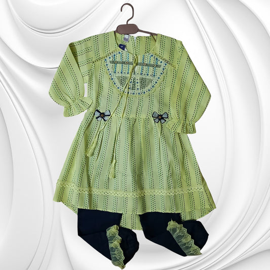 girls frock trouser set