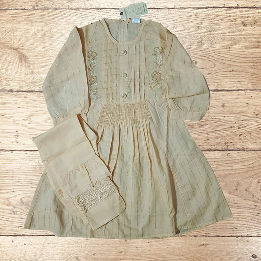 girls frock trouser set