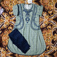 girls frock trouser set