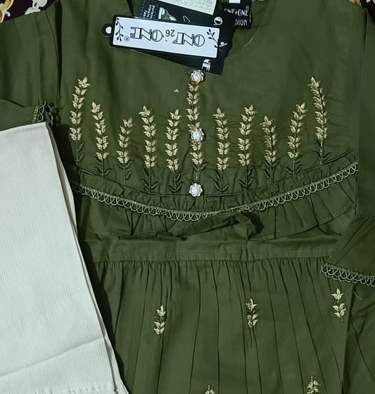 girls frock trouser set