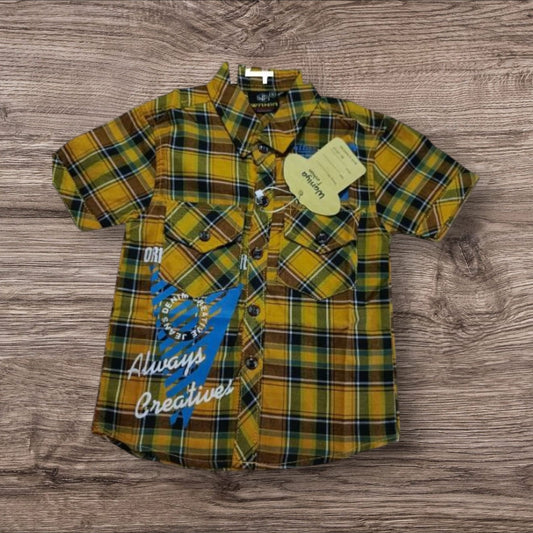 Half sleeves boys cotton shirt