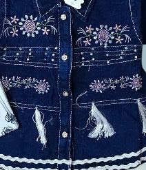 girls frock trouser set