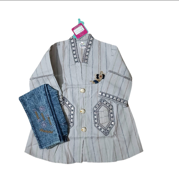 girls frock  trouser set