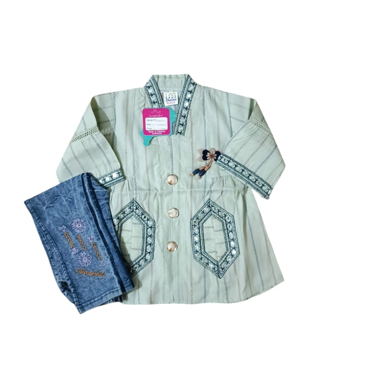 girls frock  trouser set