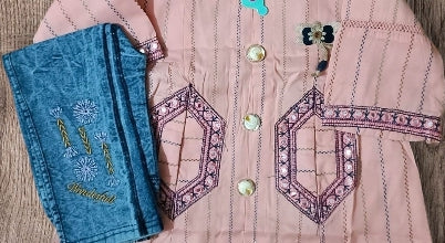 girls frock  trouser set