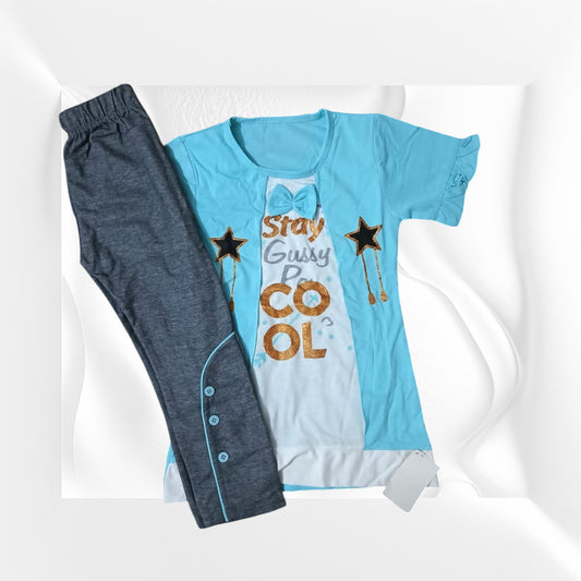 girls shirt trouser set