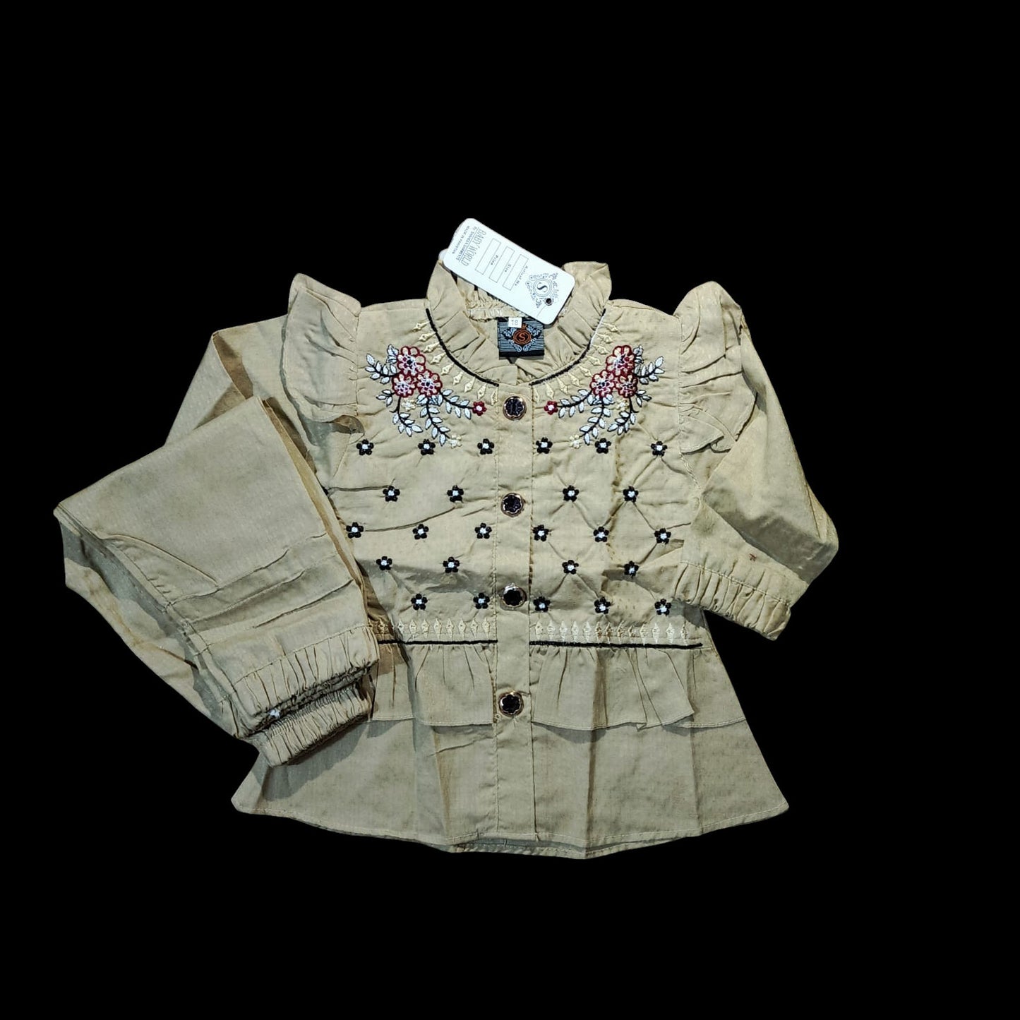 girls frock trouser set