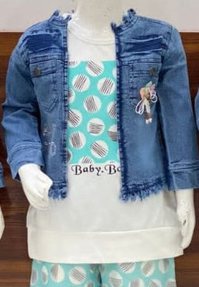 girls jacket shirt trouser set