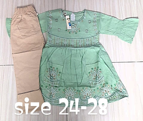girls frock trouser set