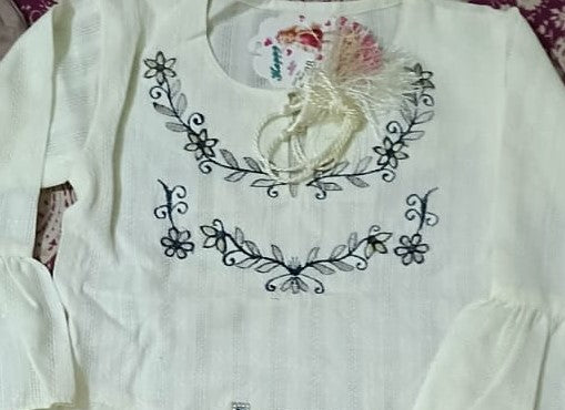 girls frock trouser set