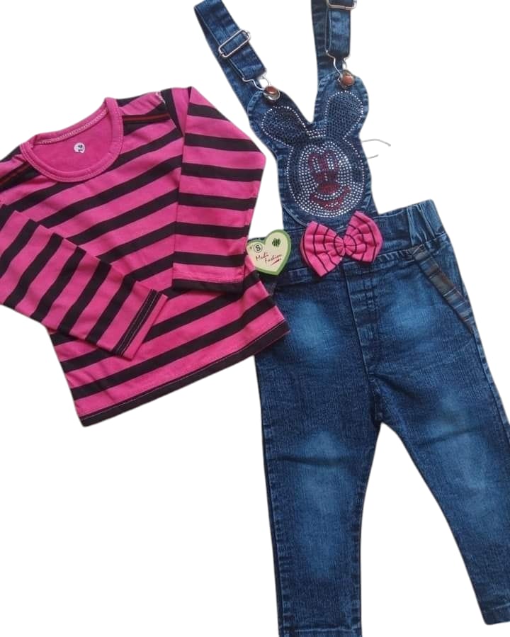 girls romper shirt set