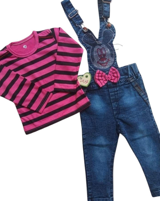 girls romper shirt set
