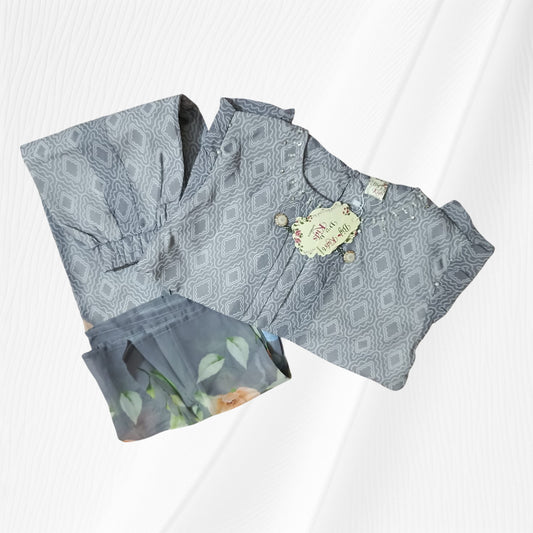 girls top plazo set