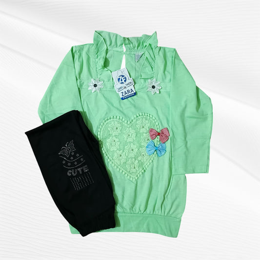 girls shirt trouser set