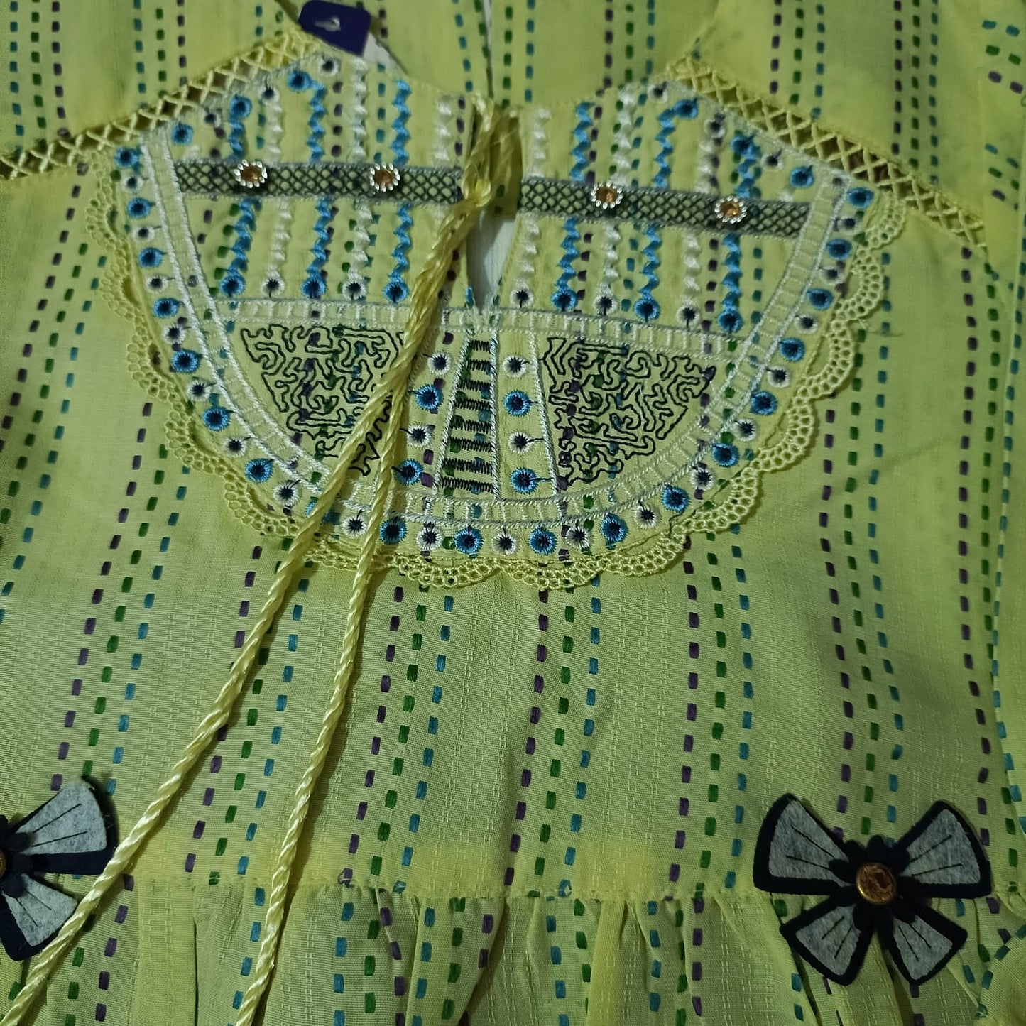 girls frock trouser set