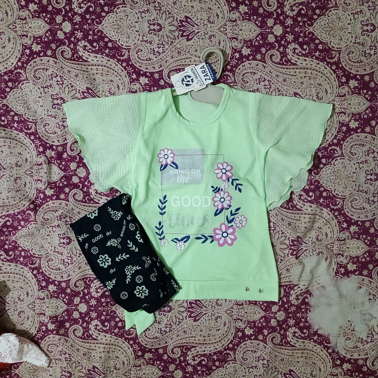 girls shirt trouser set