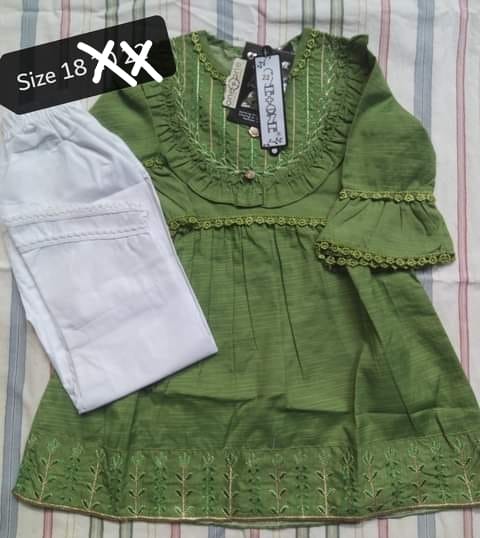 girls frock trouser set